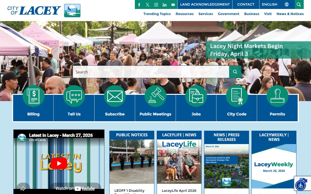 Lacey city website civil court records resources