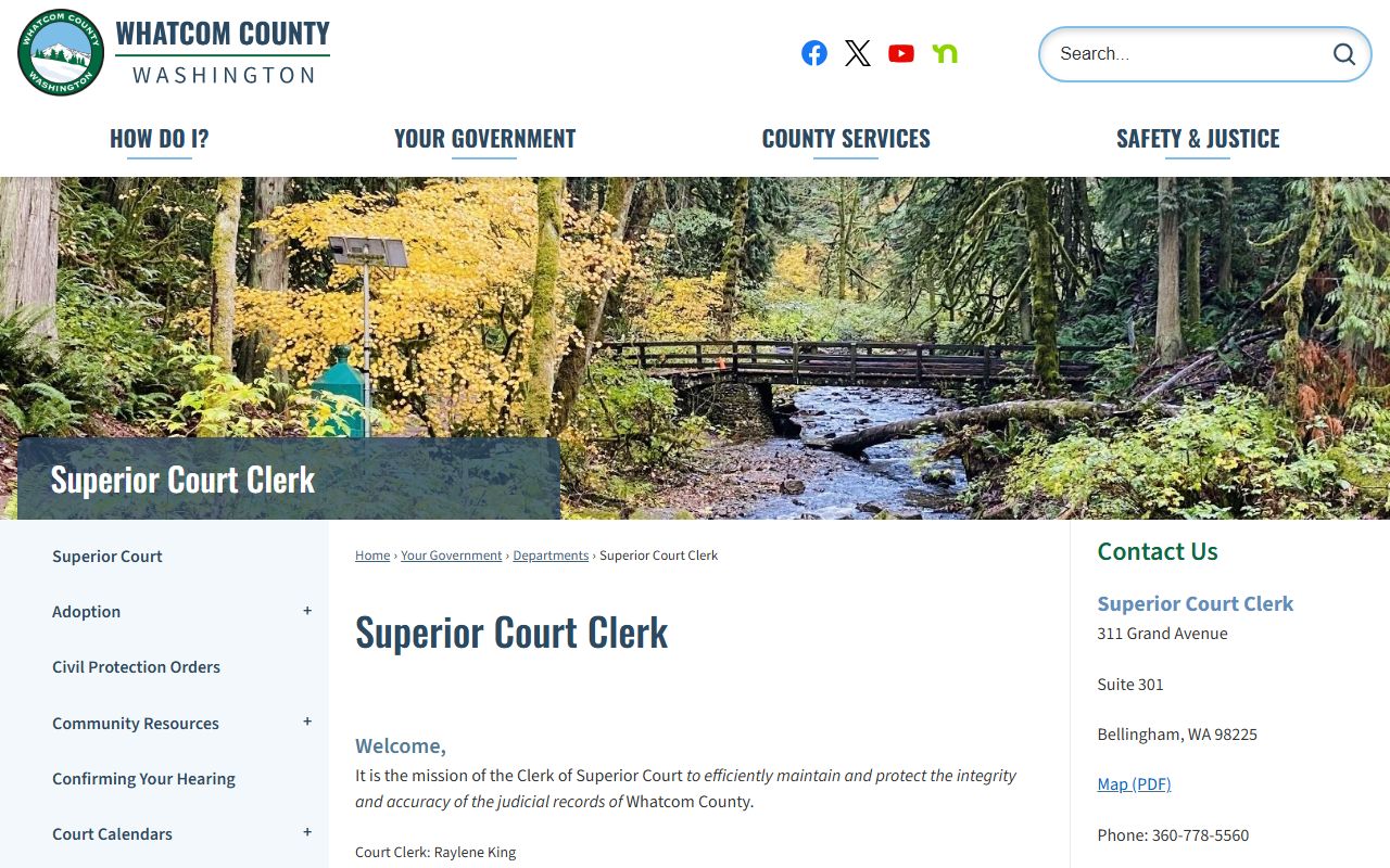 Whatcom County Superior Court civil court records search