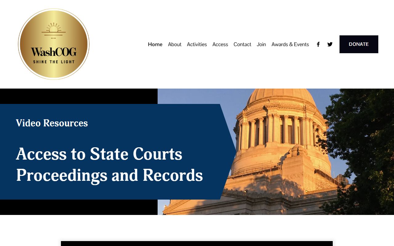 WashCOG Washington Coalition for Open Government court records access information