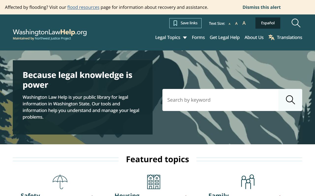 Washington Law Help guide for self-represented parties in civil court cases